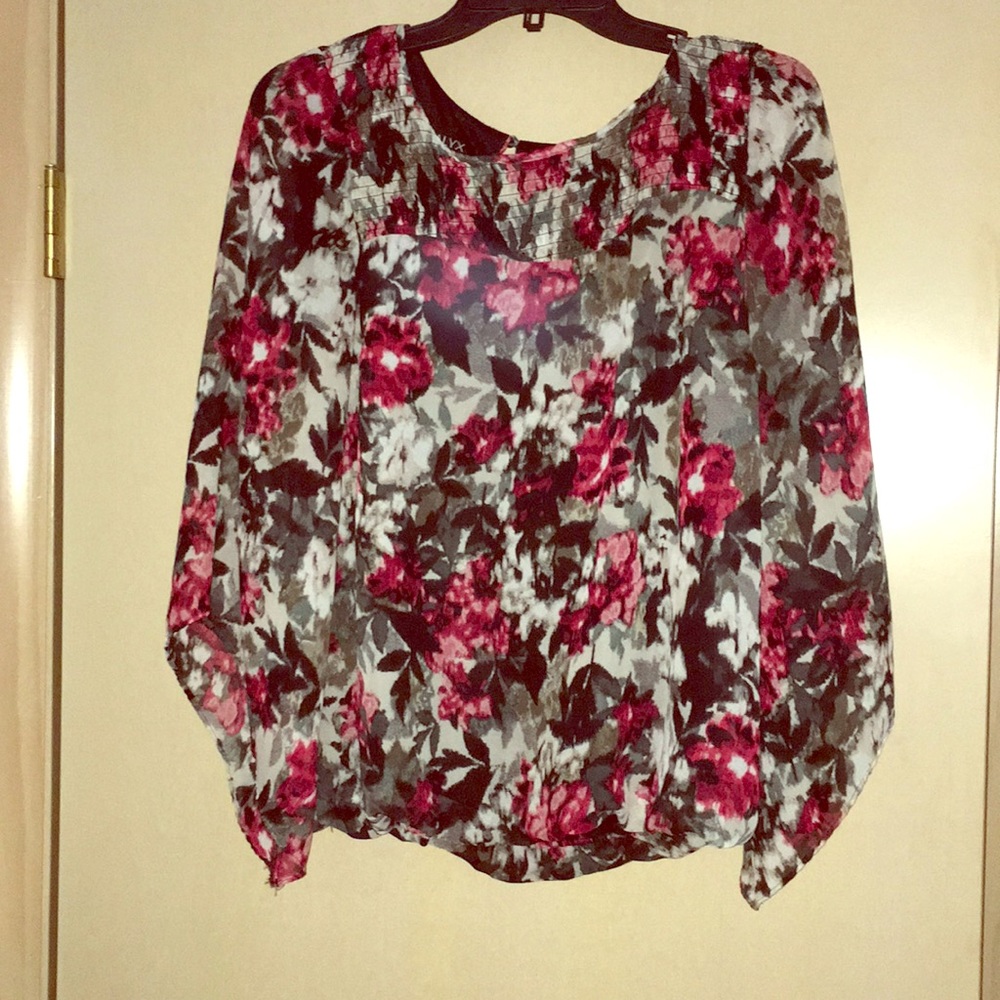 🌺 beautiful Black Flower Long Sleeve Top
